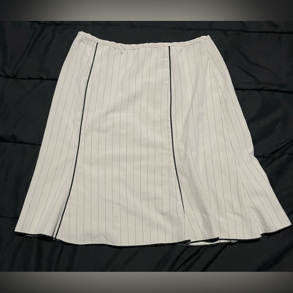 90s y2k stripe midi skirt